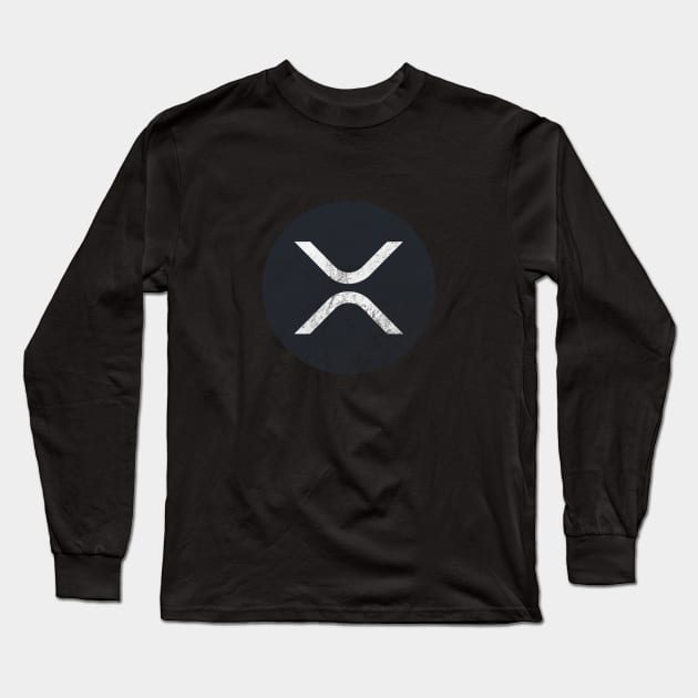 XRP Retro Logo - Ripple Crypto Design Long Sleeve T-Shirt by Popculture Tee Collection